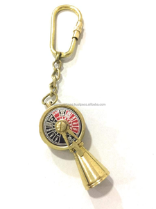 Promosyonlar için tuşlar veya sırt çantası için döngü küçük karabina ile Mini zarif pirinç denizcilik gemi telgraf anahtarlık - Product Image 3