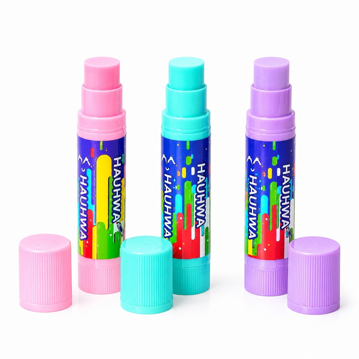 Rose + vert clair + violet