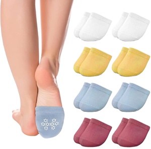 女性用シームレスハーフソックス滑り止めハイレングスシルクグリップ、カスタムロゴ付き軽量カジュアルヨガ隠しつま先カバーミュール