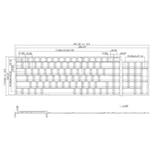 Módulo de teclado de membrana de interfaz USB ultradelgado de 104 teclas con teclas de tijera para consola KVM de escritorio recién llegado - Product Image 3