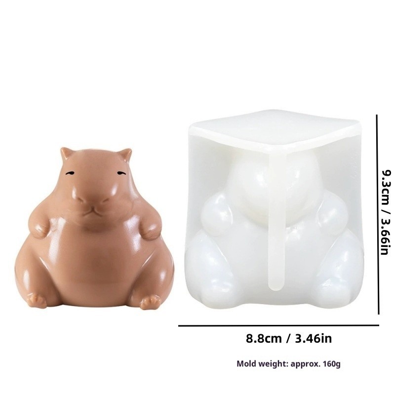 Moule en silicone capybara YT24285 (blanc transparent)