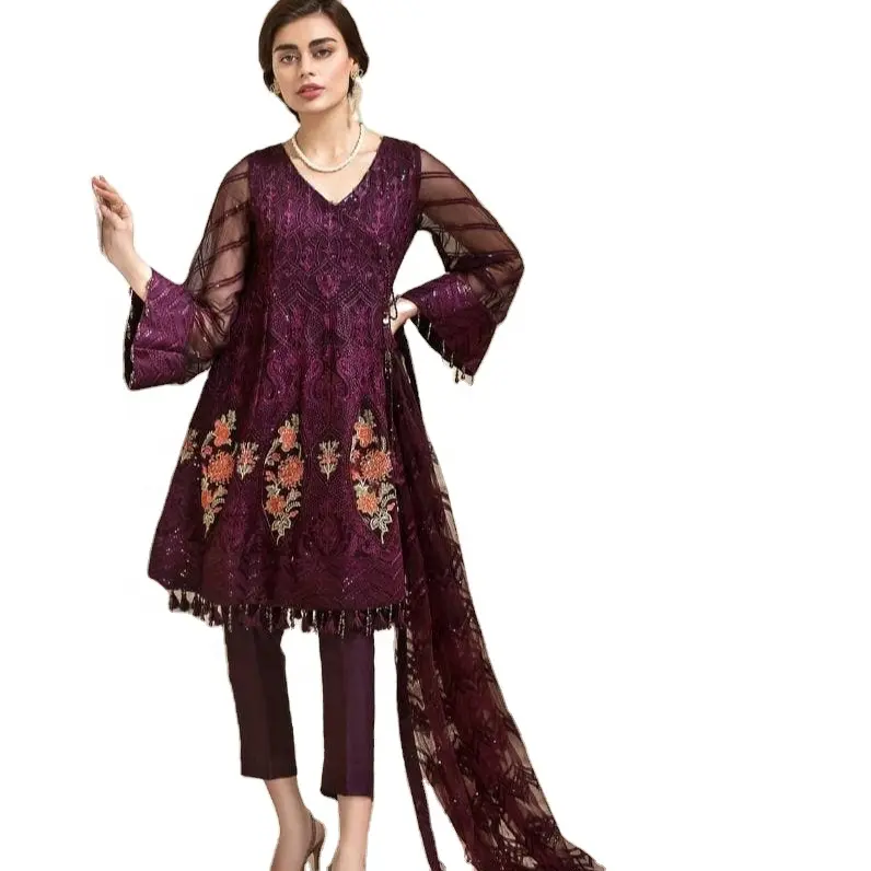 Fabricante de vestidos ocidentais e dupatta, indiano paquistanês salwar kameez para meninas e mulheres