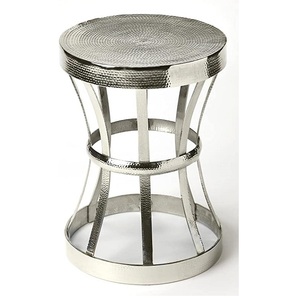 镀锌金属新设计铁乡村镀锌茶几高品质圆形金属边桌纹理 - Product Image 5