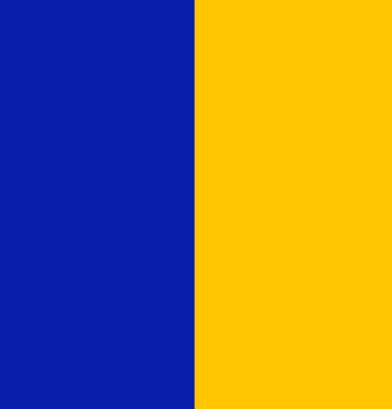 Bleu roi et or