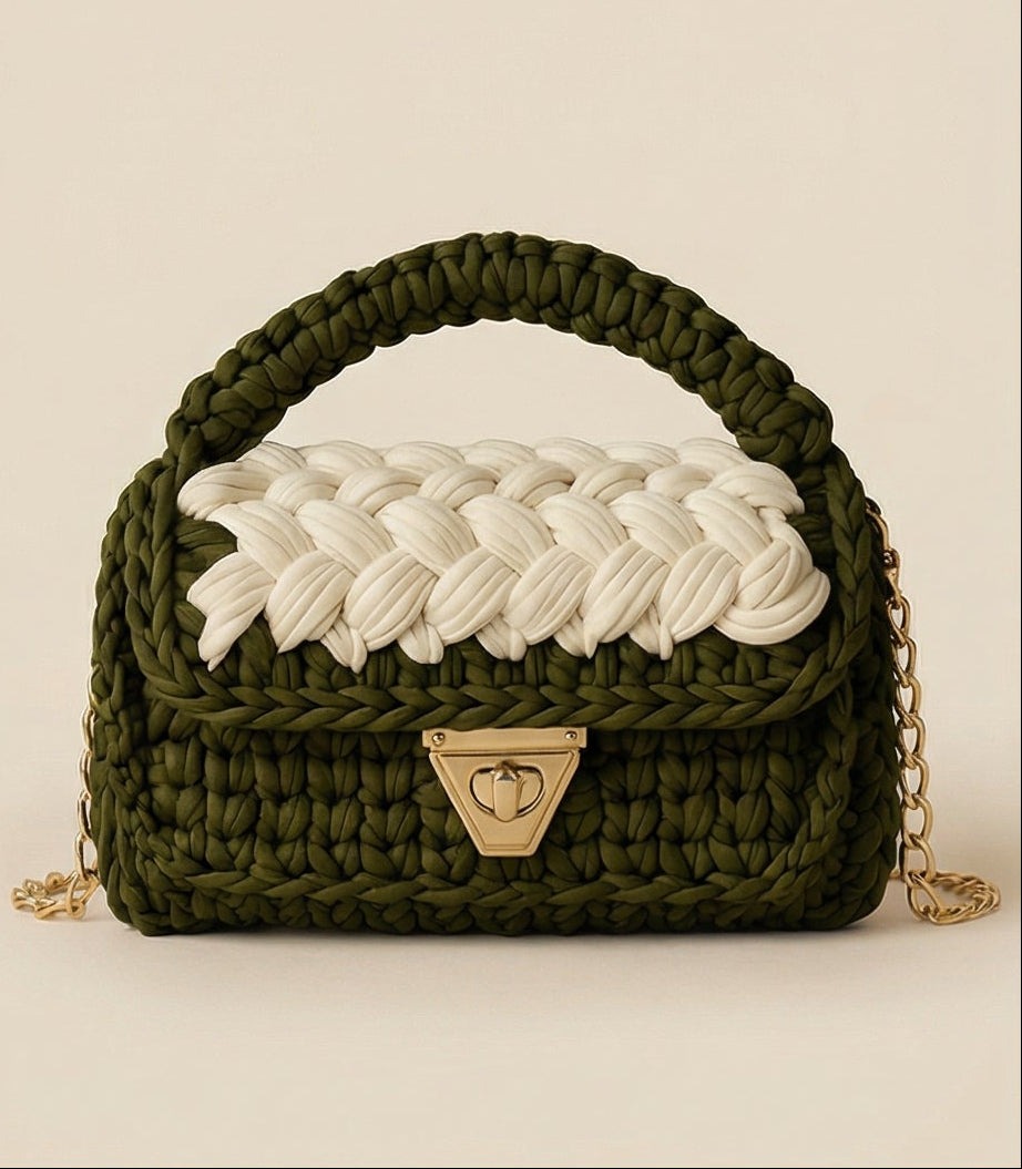 Olive Green and Cream