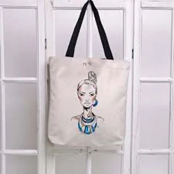 Environmental Protection Cotton Bags With Customized Printed Designs Cotton Tote Bag For Amazing Stylish Canvas Shopping Bag