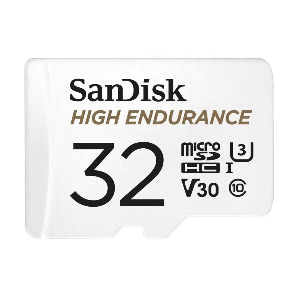 SanDisk kartu Micro SD 32GB, kartu mikro SD tahan lama dengan adaptor untuk kamera dasbor dan sistem pemantauan rumah