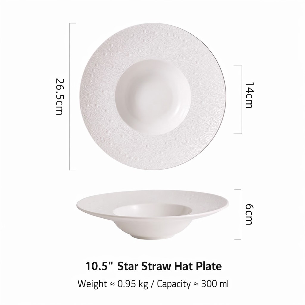 10.5 inch star straw hat Plate