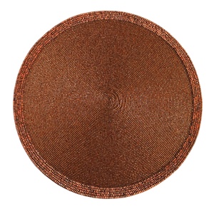 餐桌餐具垫玻璃串珠圆形餐垫和派对婚礼设计垫 - Product Image 1