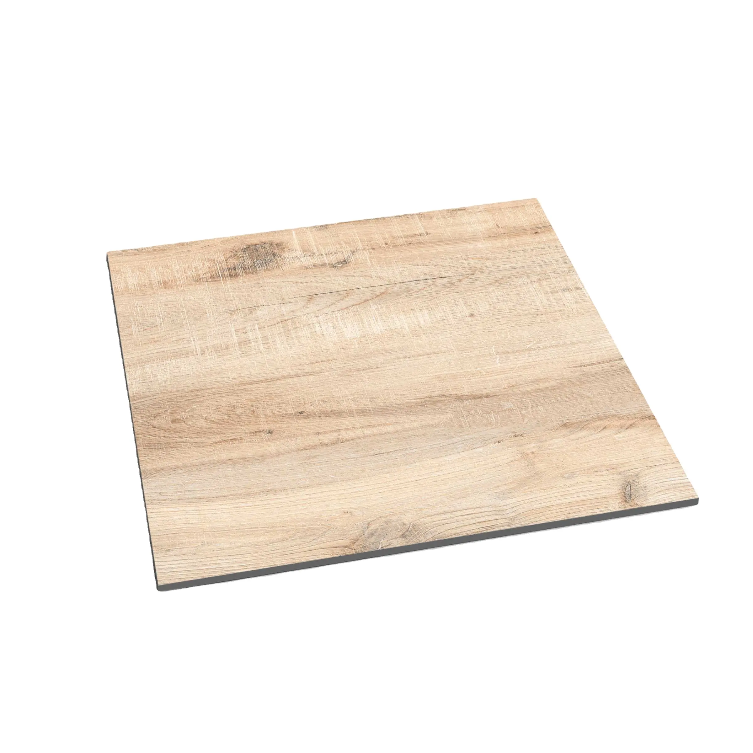 Tamaño 600x600 de madera porcelana azulejos de la pared de madera marrón diseño de flor de porcelana, baldosas de mármol