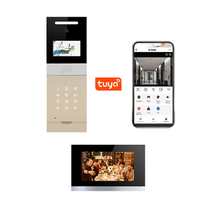 Intercomunicador IP HD Android 4,3 de 720 pulgadas, sistema de intercomunicación de vídeo para varios apartamentos, reconocimiento facial, aplicación Tuya, desbloqueo remoto y Monitor - Product Image 1