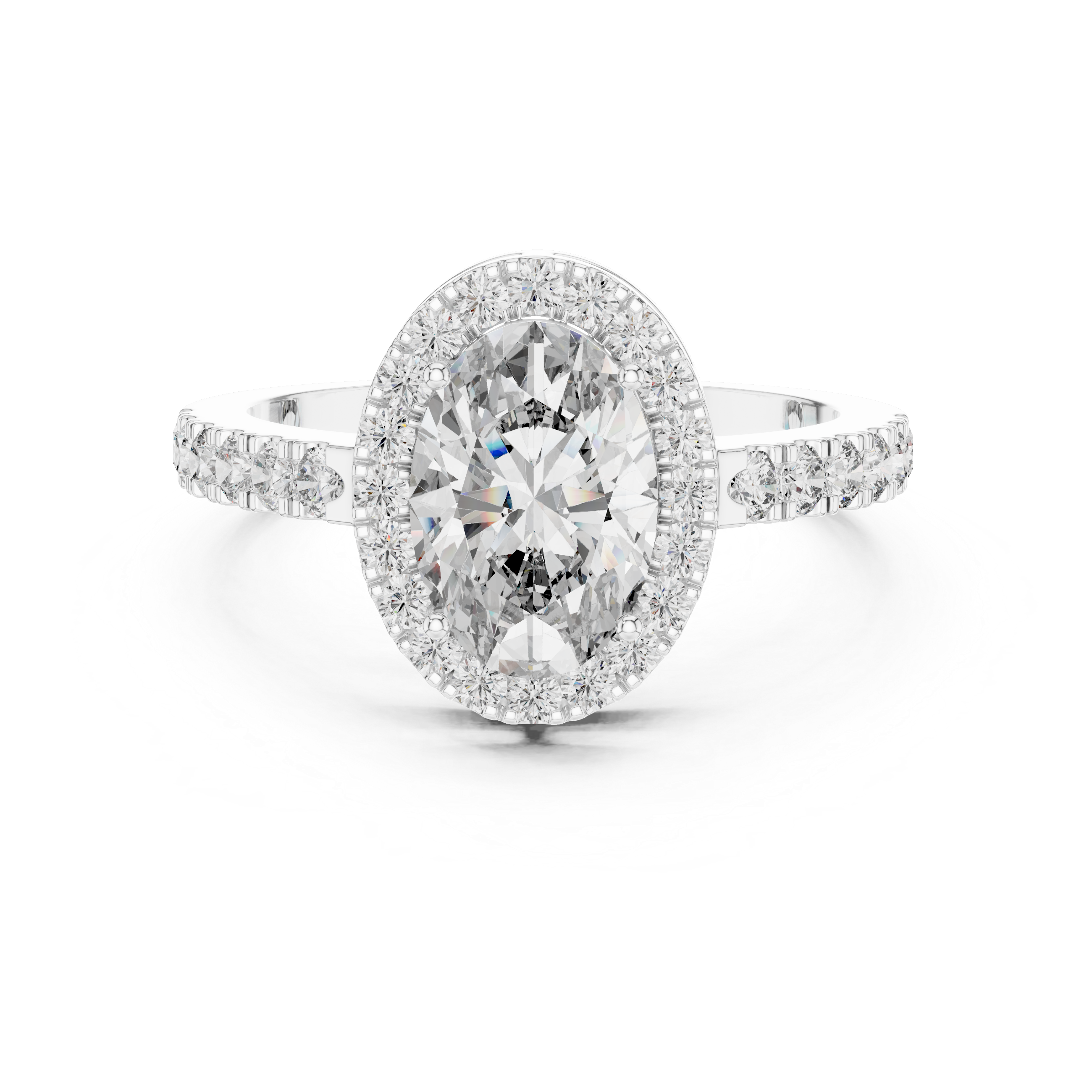 18K white gold