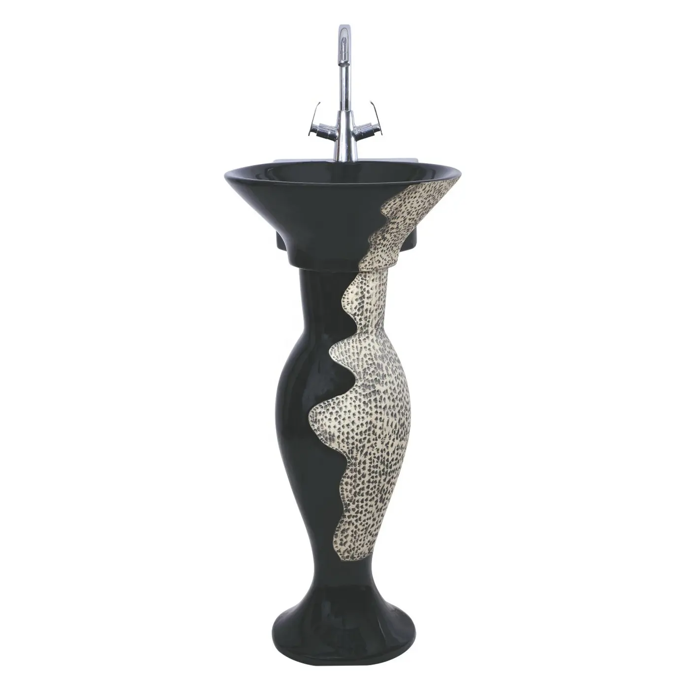 Lavabo moderno de cerámica para baño, cuenco de agua de piedra de mármol Natural gris, Lavabo, mesa de lavado de inodoro, lavabos de Pedestal