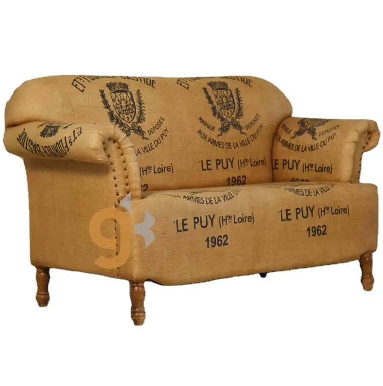 Özelleştirilmiş kahverengi jüt klasik 3 kişilik kanepe Nordic kanepeler mobilya İtalyan tasarım Modern oturma odası kanepe ev mobilyaları için