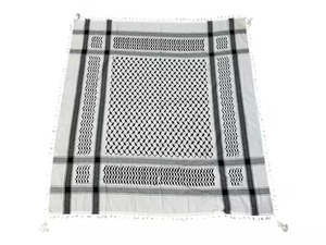 Customized Logo Palestine Keffiyeh Shemagh Arab Premium Wrap Muslim Headwear Head Scarf Palestine kufiya head wrap