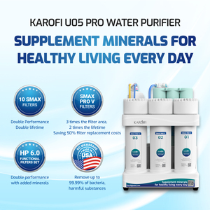 Karofi innovativo sistema di osmosi inversa 10 stadi RO filtro per l'acqua KAQ-U05 Pro con filtro funzionale HP set made in Vietnam - Product Image 6