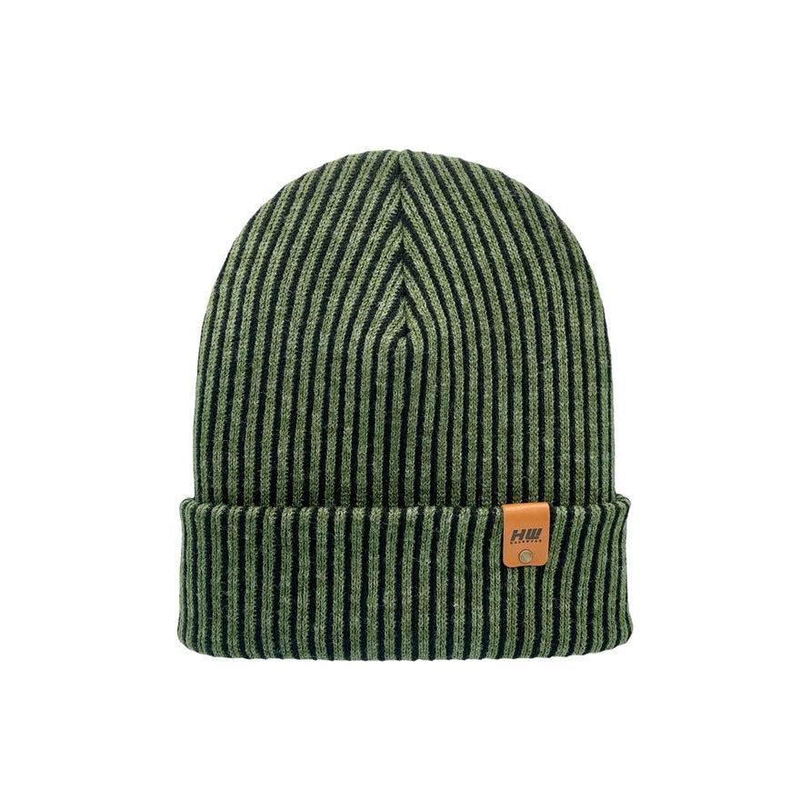 Traditional Wide Ribbed Black Green Color