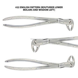 Pinza per estrazione dentale modello americano Routurier molari inferiori wisdom sinistra #22 12 L pinza per estrazione modello inglese - Product Image 6