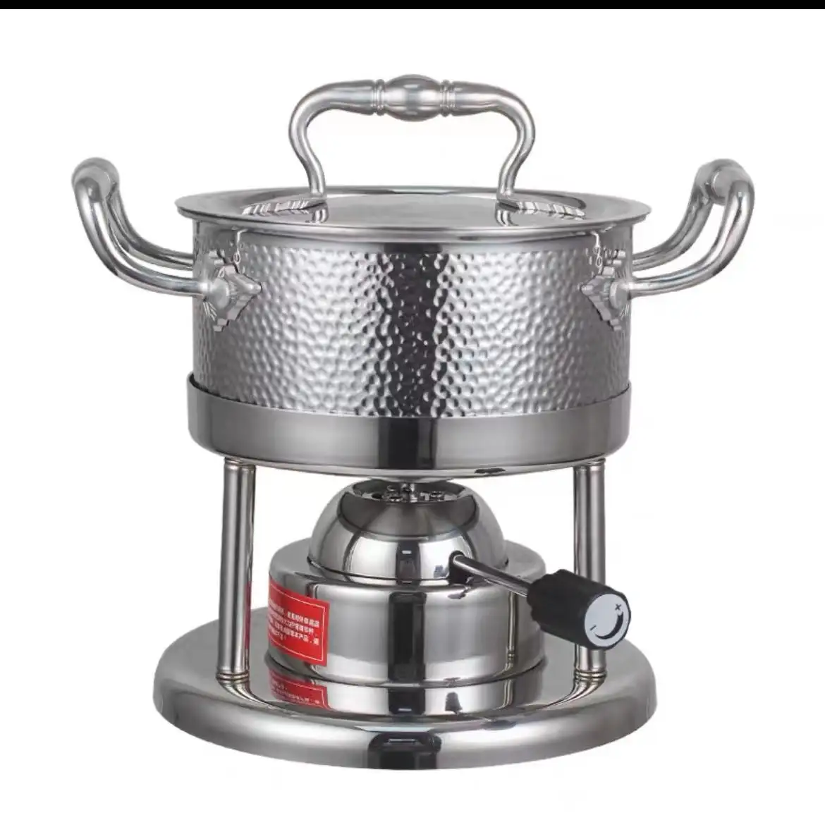 Triply wall chafing dish with Clad Hammered soup pot hotpot with vegetable-shaped