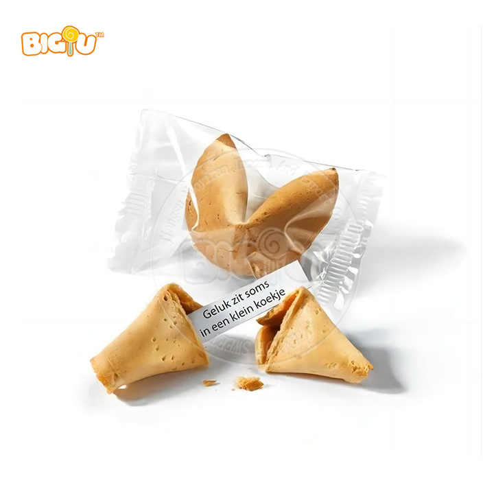 Fábrica HACCP al por mayor de alta calidad de apoyo personalizado sorpresa fortuna nota saludos galletas galleta de la fortuna