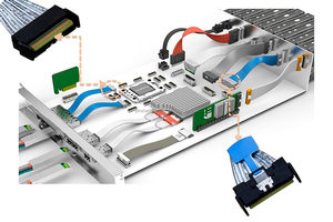 Hiệu suất cao PCIe Gen5 gen4 mcio Slim SAS U2 NVMe che chắn đồng kết nối cáp cho tính toán máy chủ OEM tích hợp - Product Image 5
