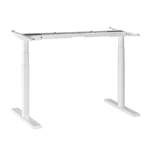 Home Office Smart Ergonomic Furniture Height Adjustable Round Column Dual Motor Standing up Desk <strong>Computer</strong> <strong>Table</strong> With Safety Lock - Product Image 3