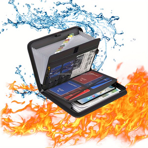 13 Pocket Document Transparent Erweitern des Datei ordners Feuerfester Akkordeon-Datei organisator mit Griff - Product Image 1