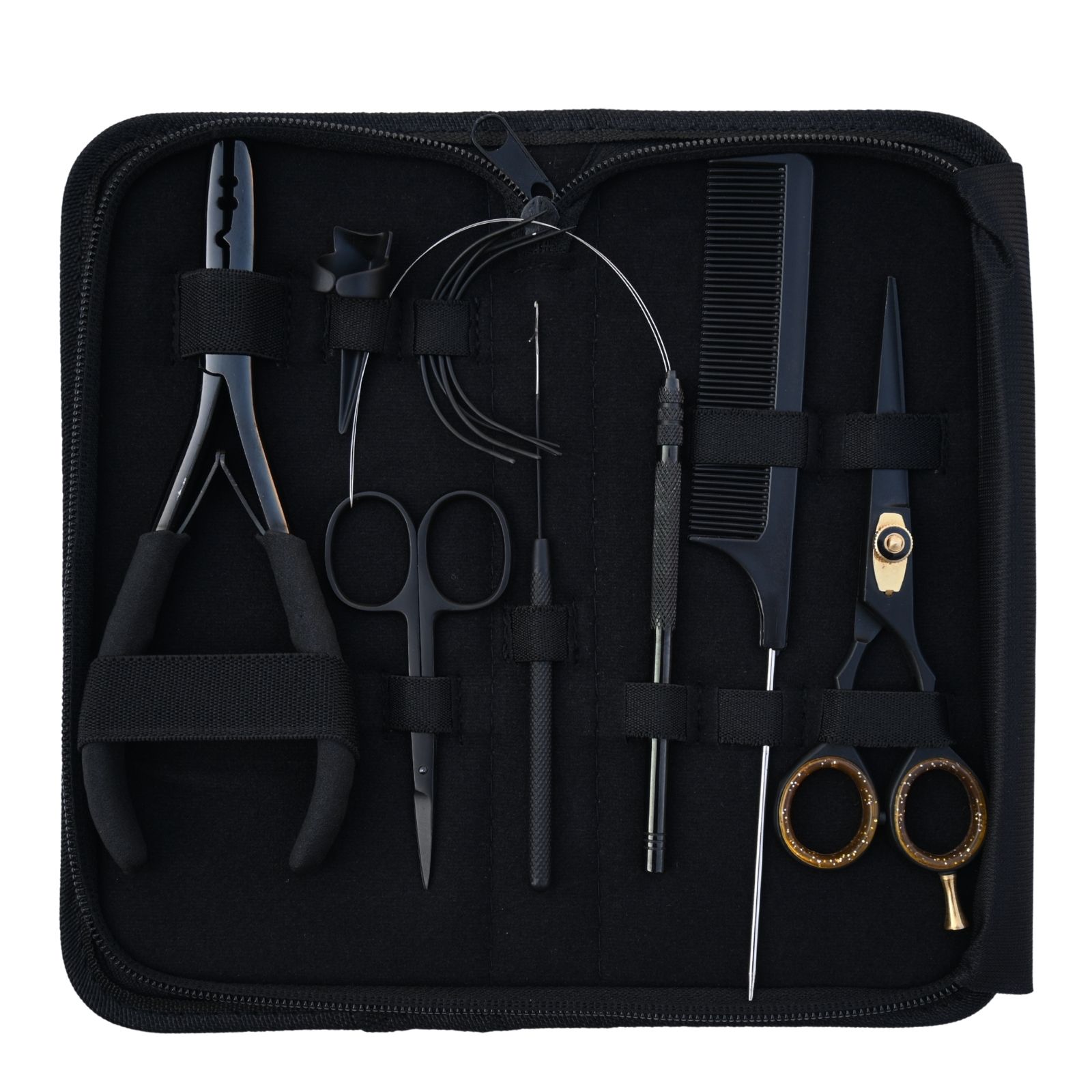 Black Hair Extension Tools Kit