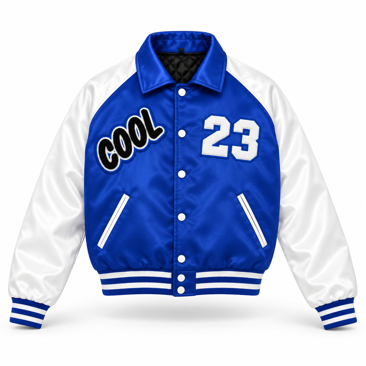 Azul real × blanco