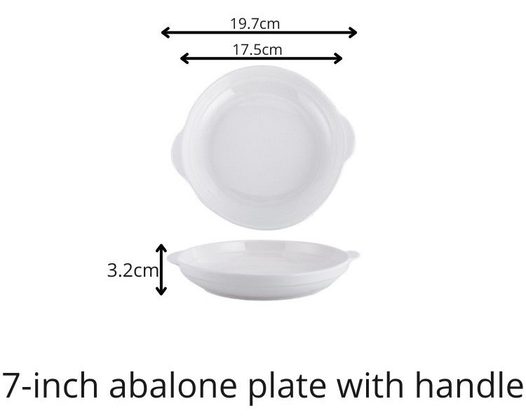 7-inch abalone Plate with handle