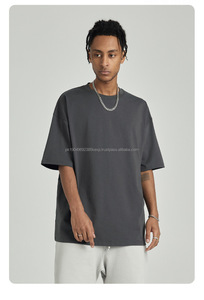 เสื้อยืดผ้าฝ้าย Pima Coton เสื้อยืดสีดำ - Product Image 2