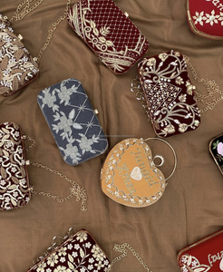 Artesanato De Luxo Indiano Handmade Bordado Clutch Bag Mulheres Pérola Balde Casamentos Étnicos Partes Preço Baixo Coin Storage Purse
