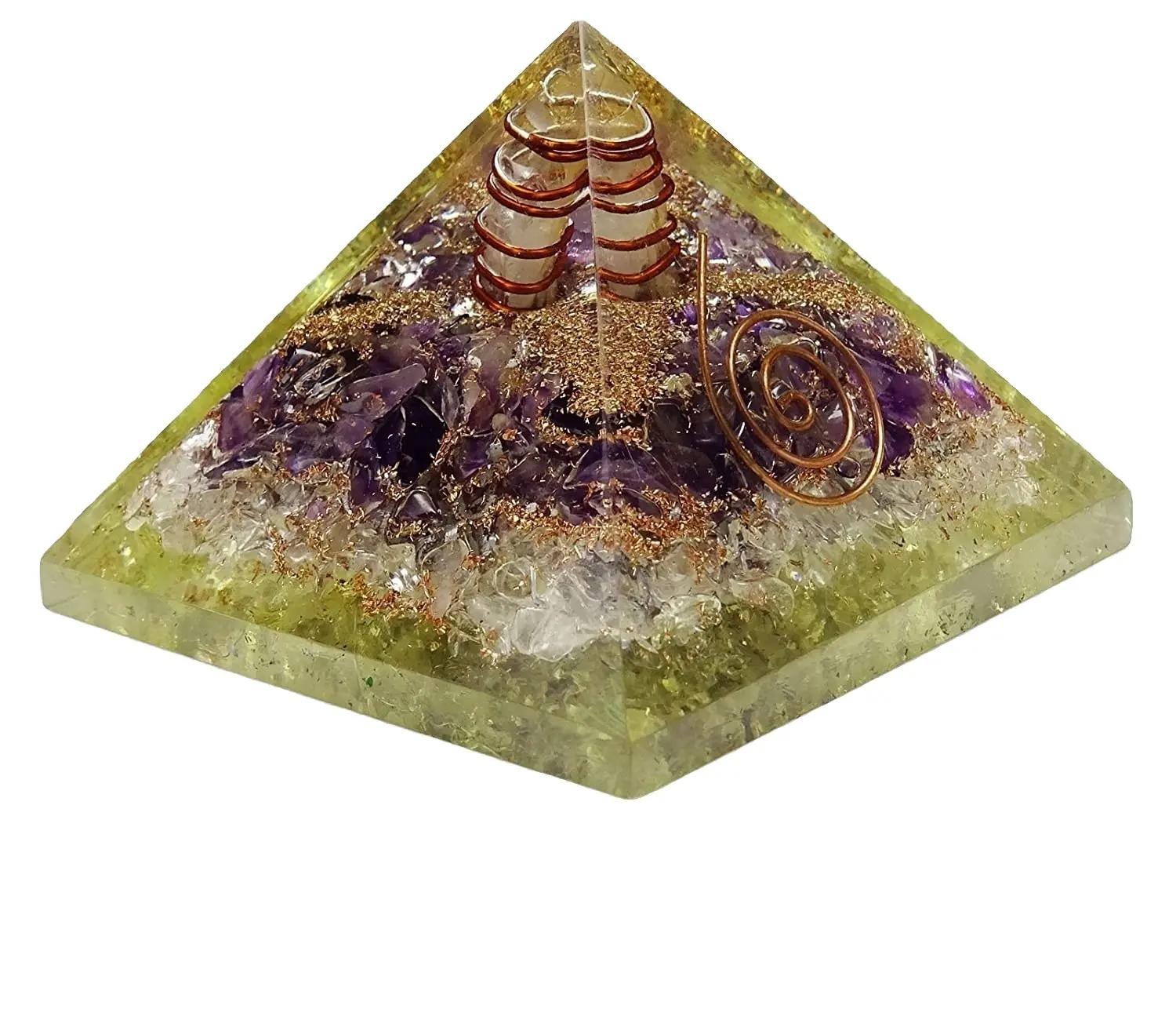Generatore di energia curativa della piramide Orgone della piramide di cristallo Chakra di guarigione Reiki