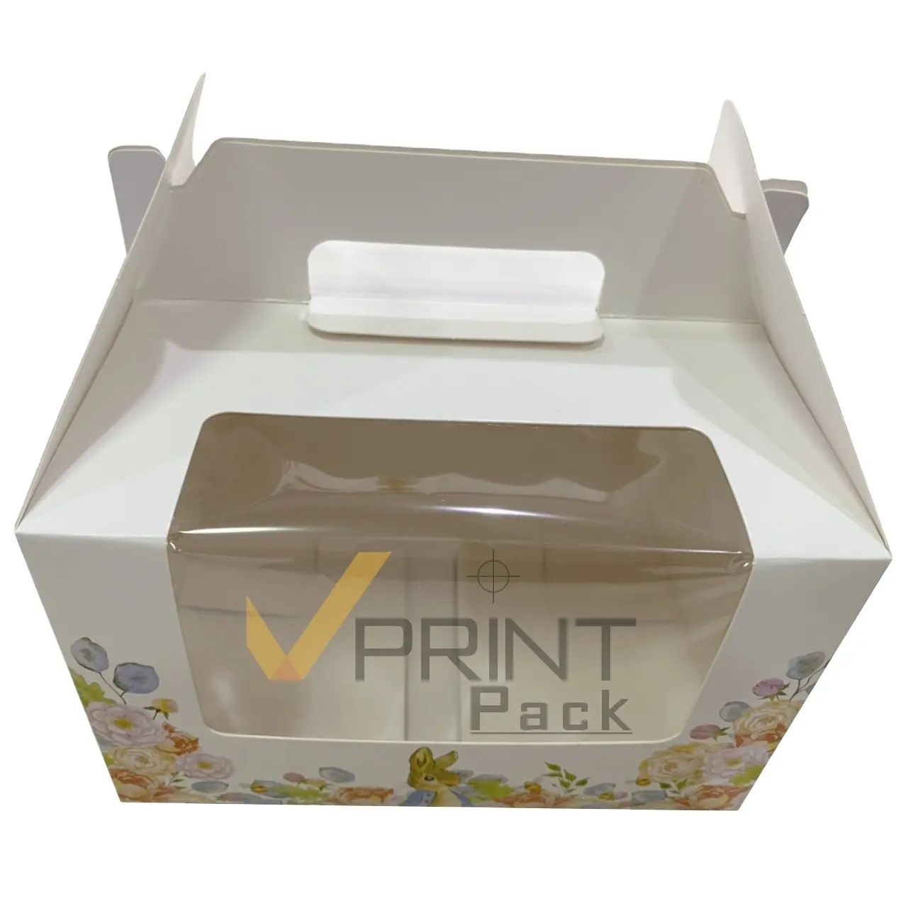 Cajas de galletas con ventana de papel para regalo, cajas de panadería marrón para magdalenas, embalaje fácil, vacaciones, repostería, postres