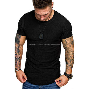 男性用のユニークなヘビーウェイト250 GSM Tシャツラウンドネック卸売格安工場レート男性用の最高のデザイン