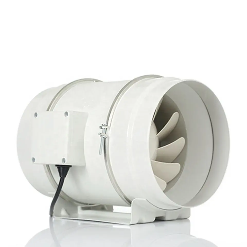 Hvac Hệ thống in-line Duct Fan nhựa dọc thông gió xả Quạt làm mát không khí trong lành hỗn hợp dòng chảy Duct extractor Fan