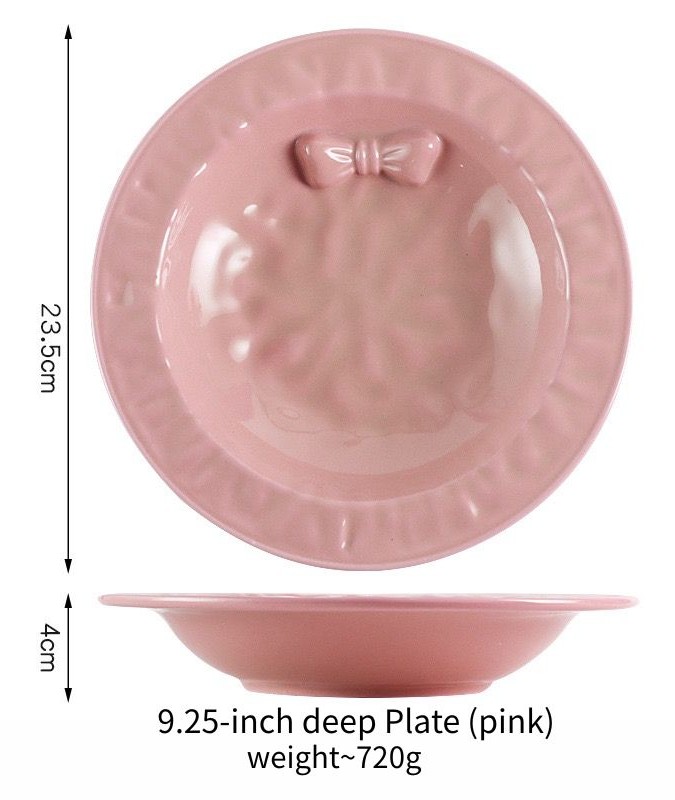 9.25" deep Plate (pink)