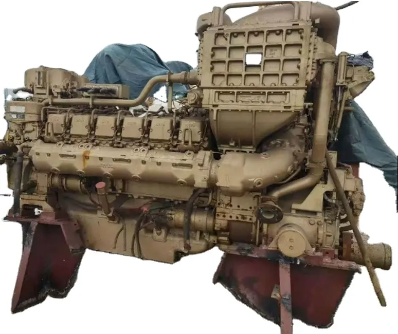 Используемый оригинальный морской дизельный двигатель серии 396 1902 кВт 2100 об/мин MTU 12v396 с коробкой передач ZF