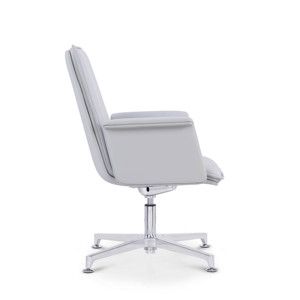 Thương mại nội thất văn phòng sang trọng hiện đại quay vòng tự trở lại khách truy cập ghế với trung bình trở lại da chính hãng - Product Image 4