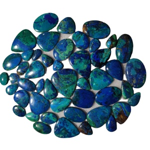 AAA + คุณภาพธรรมชาติที่สวยงาม Azurite หลวม Cabochon เครื่องประดับทำสีขาวประกอบด้วยมรกตทับทิมอำพันควอตซ์โอปอลหยก - Product Image 4