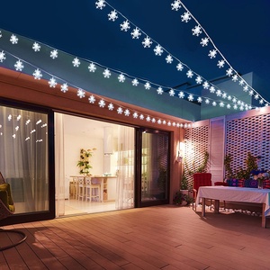 Adorno de árbol de Navidad conectable con forma de copo de nieve, 33ft, 100 LED, personalizado, venta al por mayor, guirnalda de luces LED de Navidad - Product Image 6
