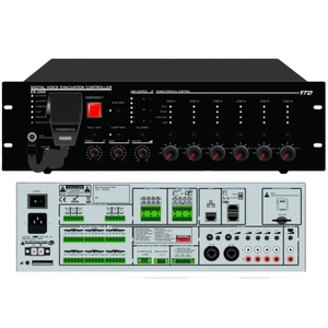 6区EN54标准数字语音疏散系统500W EVAC控制器 - Product Image 1