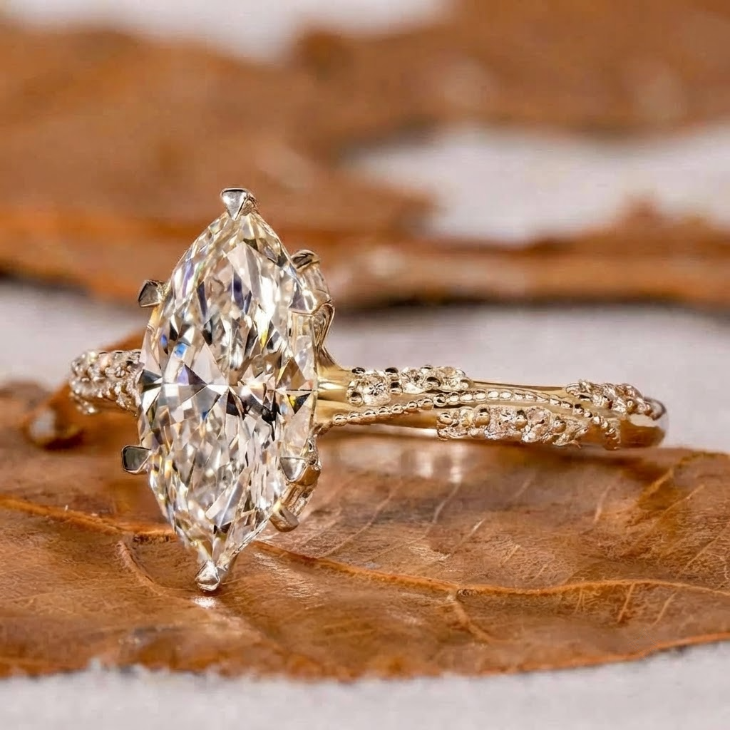 Moissanita de Oro de 18K