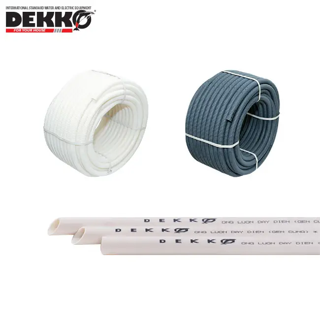 Tubo flexible y accesorios Conducto flexible de PVC corrugado Conducto de plástico flexible Conducto rígido