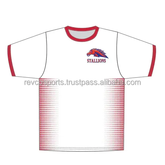 2024 última moda conjunto de camisetas de fútbol para equipo completo blanco y rojo cuello redondo camisetas de fútbol para hombres camisetas de fútbol al por mayor