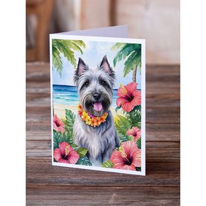 Hay Thay Đổi A7 Kích Thước 5x7 Trống Lưu Ý Thẻ Gói 8 Với Phong Bì <span class=keywords><strong>Skyte</strong></span> Terrier Luau Thiết Kế Cho Lời Chào Và Ghi Chú - Product Image 2