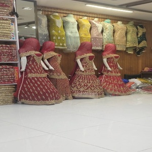 旁遮普设计师印度巴基斯坦婚礼Lehenga Maxi女式长婚纱刺绣新品，各种尺寸均可 - Product Image 6