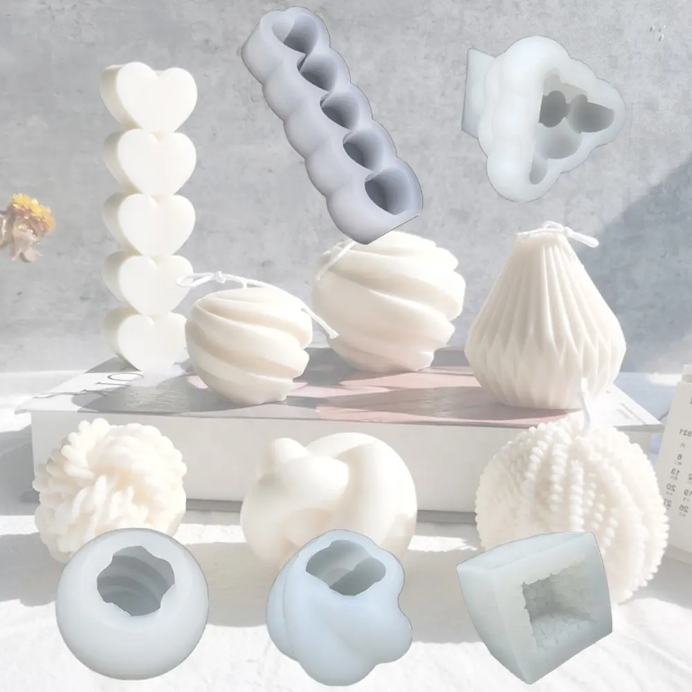 AK nid d'abeille noeud fil bulle forme 3D Silicone moule bricolage bougie parfumée moule à la main Silicone savon moules chocolat gâteau moule