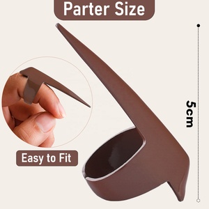 Premium kalite saç ekleme aracı örgü yardım parmak ayrılık aracı kıllar ayrılık örgü Curling Styling yuvarlak İpucu - Product Image 3