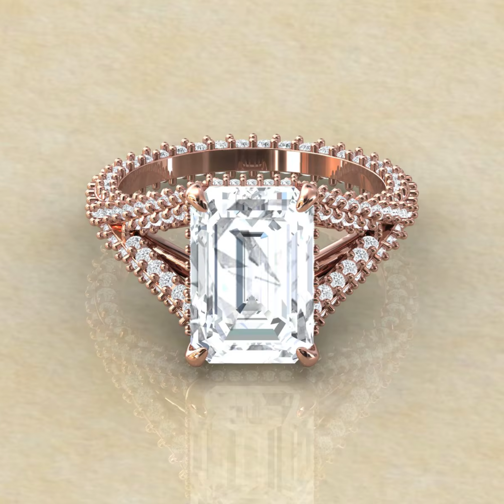 Oro de 14K (Moissanita)